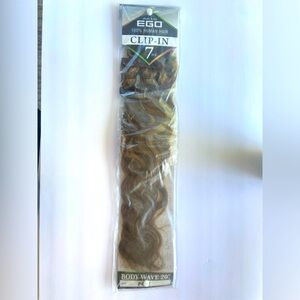 REMY HAIR| EGO 100% Human Hair Straight Clip-In 7 PCS Body Wave 20”| Color P4/27